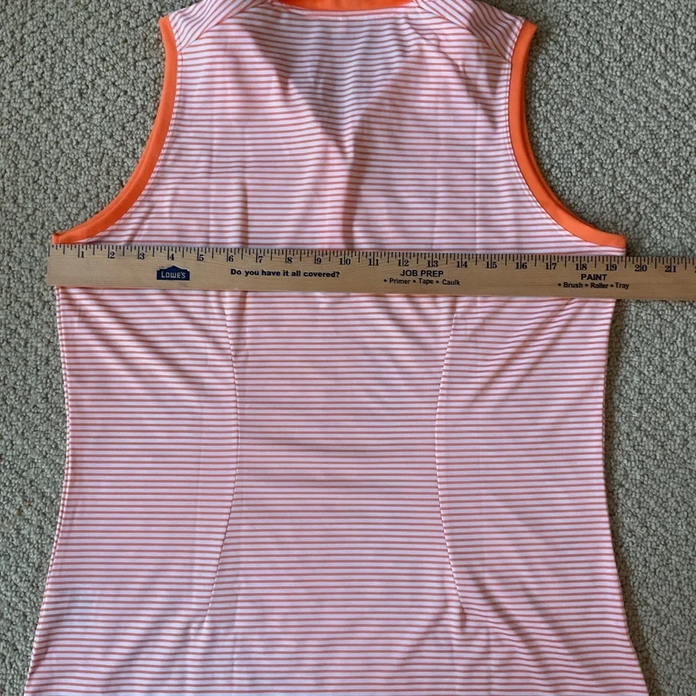 Women’s Nike Golf Dry Fit Victory Sleeveless Striped Golf Polo size L